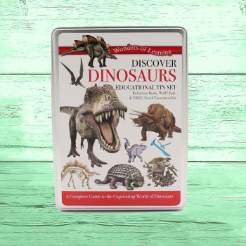 Dinosaur Educational Tin Set with Fossil Excavation Kit