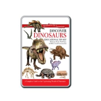 Dinosaur Educational Tin Set with Fossil Excavation Kit