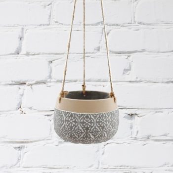 Hanging Planter - Two Tone Embossed