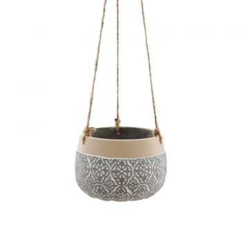 Hanging Planter - Two Tone Embossed