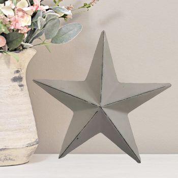 Grey Metal Barn Star 32cm