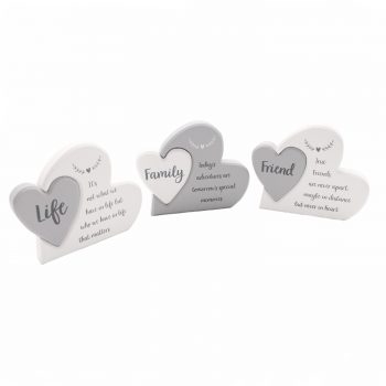 Wooden Hearts Standing Plaque