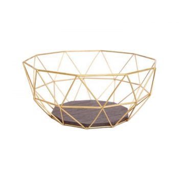 Gold Wire Fruit Bowl