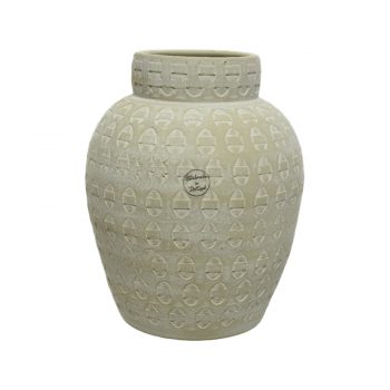 Patterned Terracotta Vase - 30cm