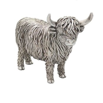 Silver Highland Cow