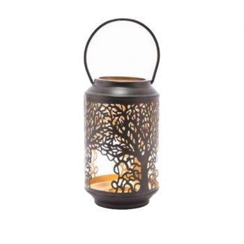 Tree Cut Metal Lantern