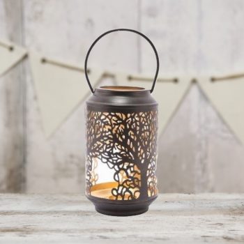 Tree Cut Metal Lantern