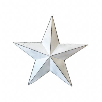 White Metal Barn Star 20cm