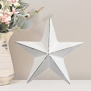 Vintage White Barn Star 32cm