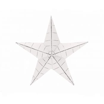 White Metal Barn Star Ridges 32cm